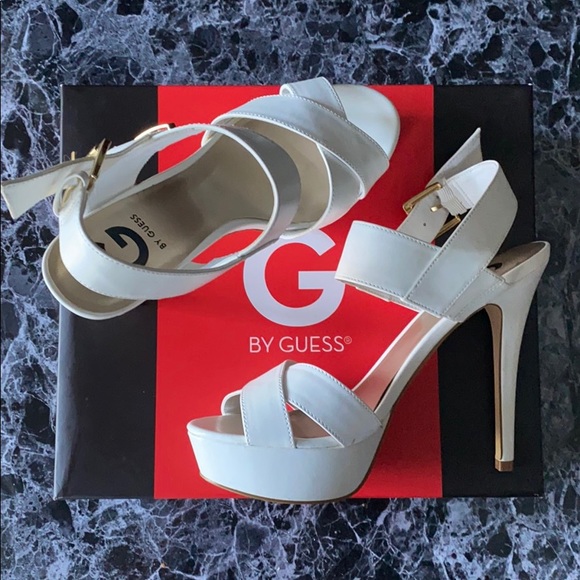 Dacey G By Guess Heels - White - Picture 1 of 4